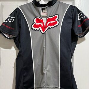 Fox Women's Medium active (bike) shirt in black, red, and gray.